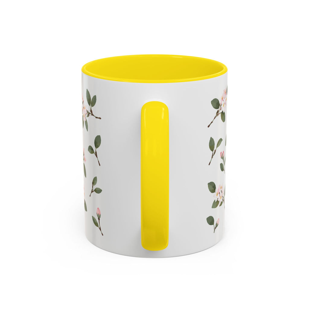 Massachusetts Mayflower Mug, State Flower Floral Coffee Cup, 11oz Botanical Gift