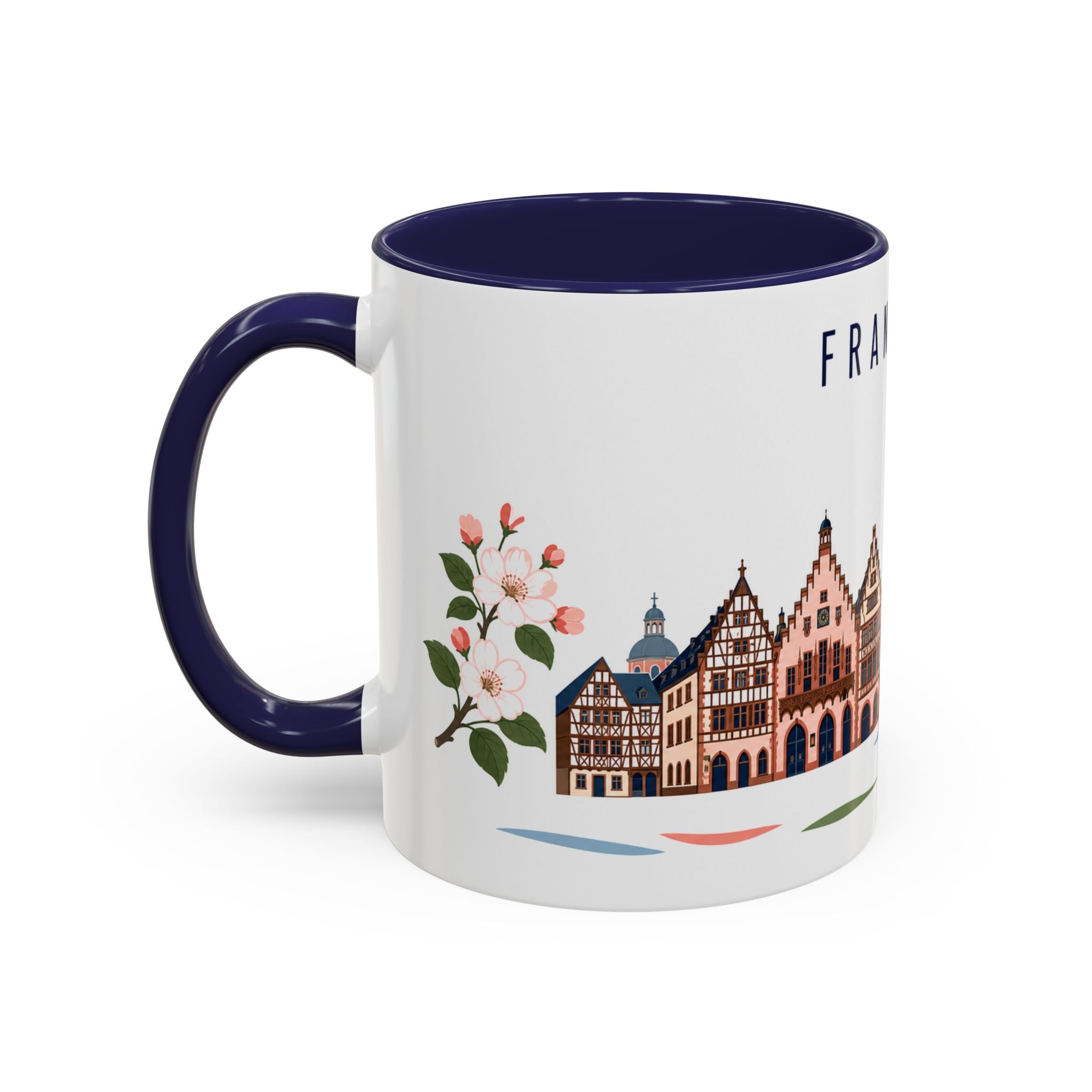 Frankfurt Coffee Mug | Germany Travel Souvenir | Porcelain Decal City Gift | 11oz 15oz Accent Mug