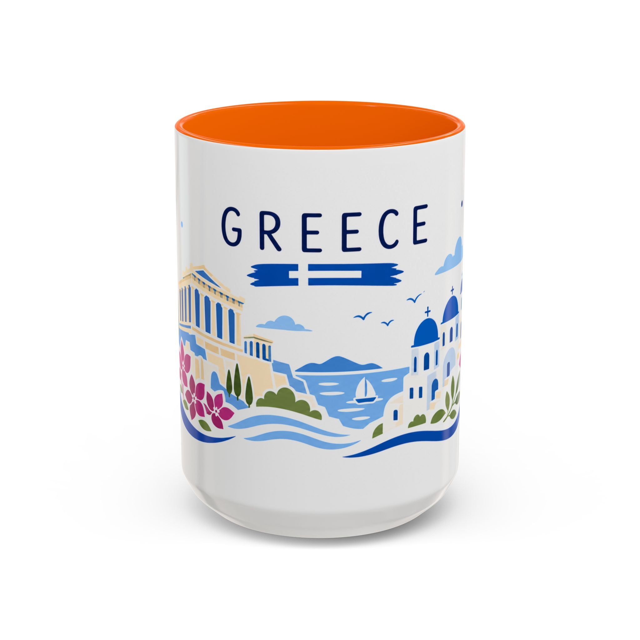 Greece Coffee Mug | Travel Souvenir Accent Mug | Country Gift Ceramic Cup 11oz 15oz
