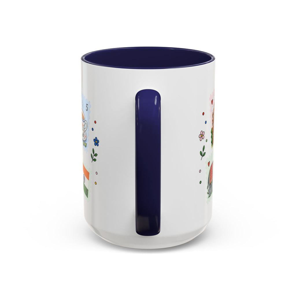 Jaipur Coffee Mug | Postage Stamp Collage Mug | Travel Souvenir Accent Cup 11oz 15oz