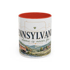 Pennsylvania Home State Mug | Moving Away Gift | Long Distance Friendship Coffee Cup | 11oz 15oz Accent Mug