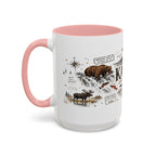 Katmai National Park Coffee Mug | Alaska Bear Watching Wildlife Gift | Accent Color Ceramic 11oz 15oz