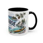 Lake Tahoe Mug, California Nevada Travel Souvenir, Bucket List Gift, Accent Ceramic Coffee Mug 11oz 15oz