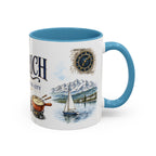 Zurich Coffee Mug | Switzerland Travel Souvenir | Vintage Illustrated City Gift | 11 oz 15 oz Accent Mug