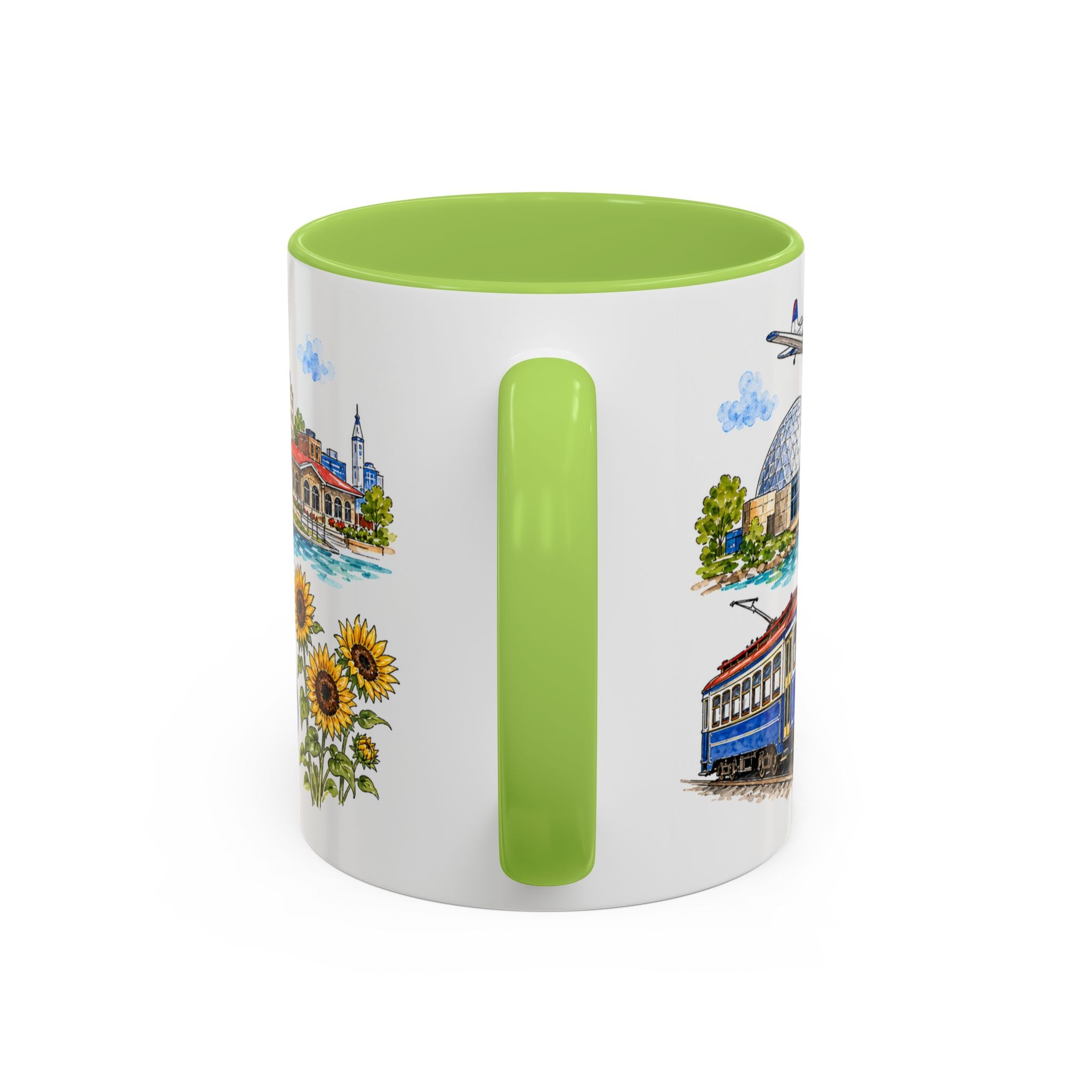 Wichita Illustrated Travel Mug | City Souvenir Accent Coffee Mug | 11oz 15oz Ceramic Cup