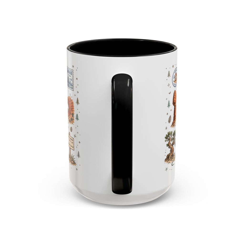 Arches Coffee Mug | National Park Hiking Utah Gift | Accent Color Ceramic 11oz 15oz