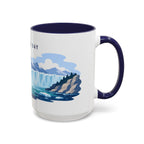 Glacier Bay National Park Coffee Mug | Solid Color Block Park Souvenir | 11oz 15oz Accent Mug