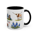 Dallas Illustrated Travel Mug | City Souvenir Accent Coffee Mug | 11oz 15oz Ceramic Cup