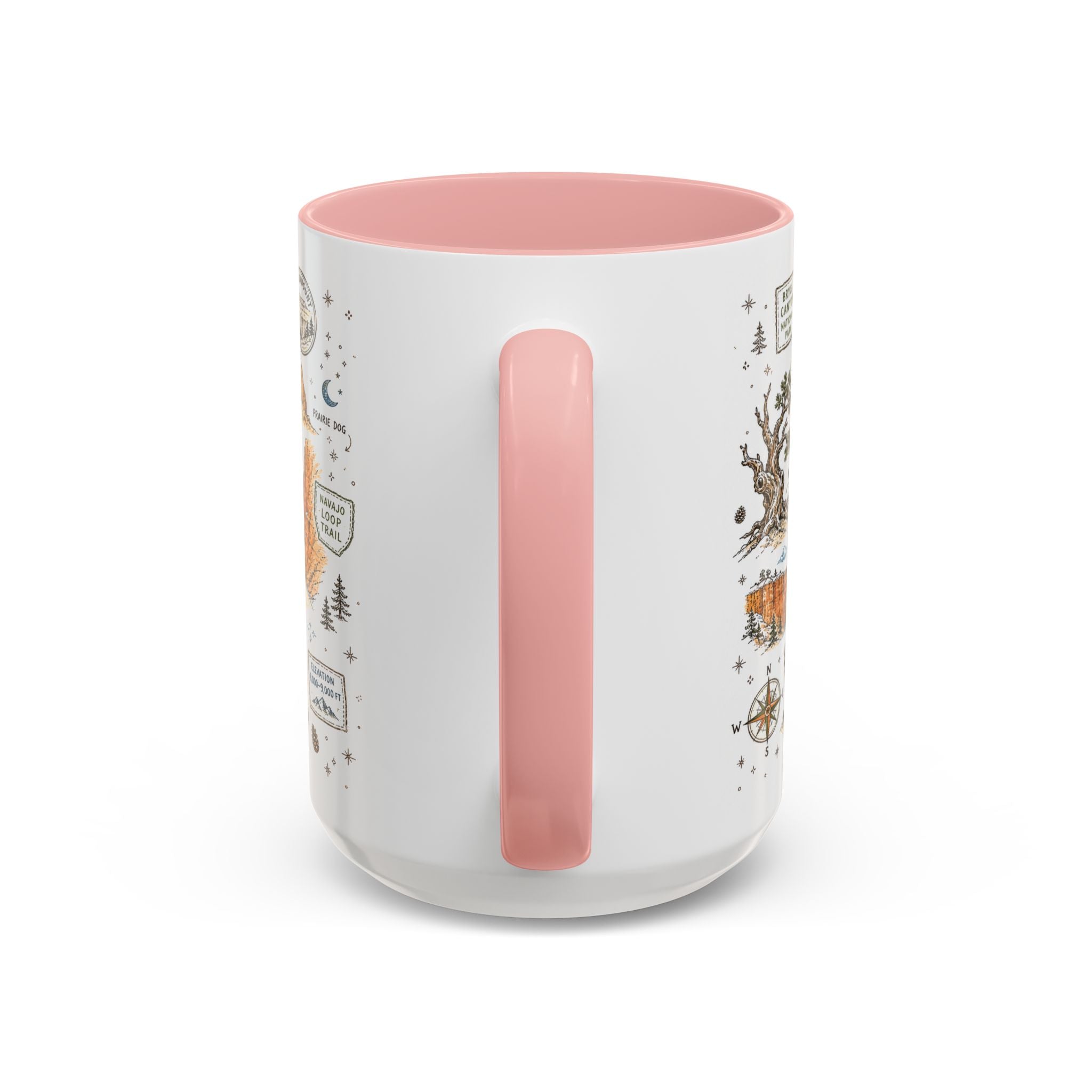 Bryce Canyon Coffee Mug | National Park Hiking Utah Gift | Accent Color Ceramic 11oz 15oz