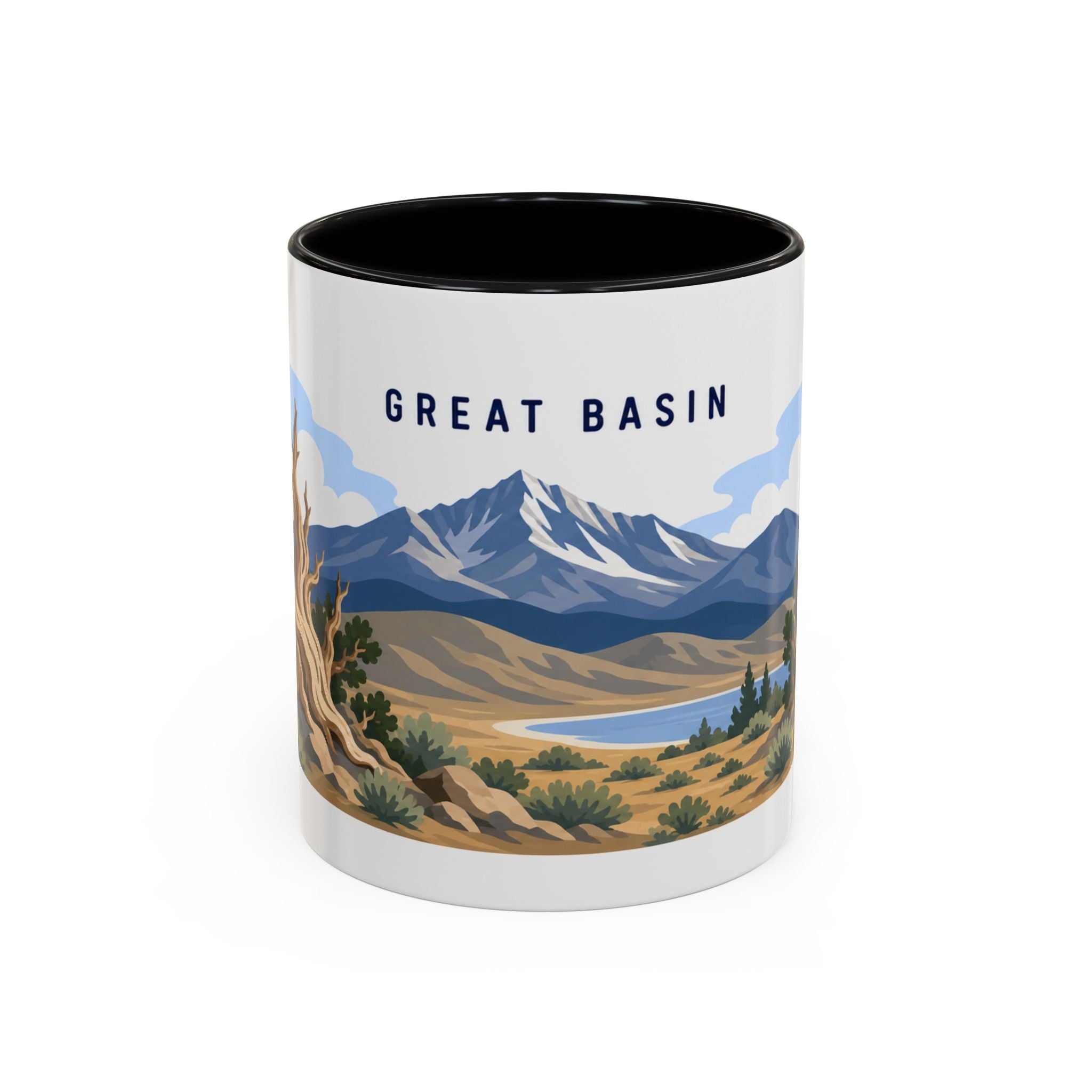 Great Basin National Park Coffee Mug | Solid Color Block Park Souvenir | 11oz 15oz Accent Mug