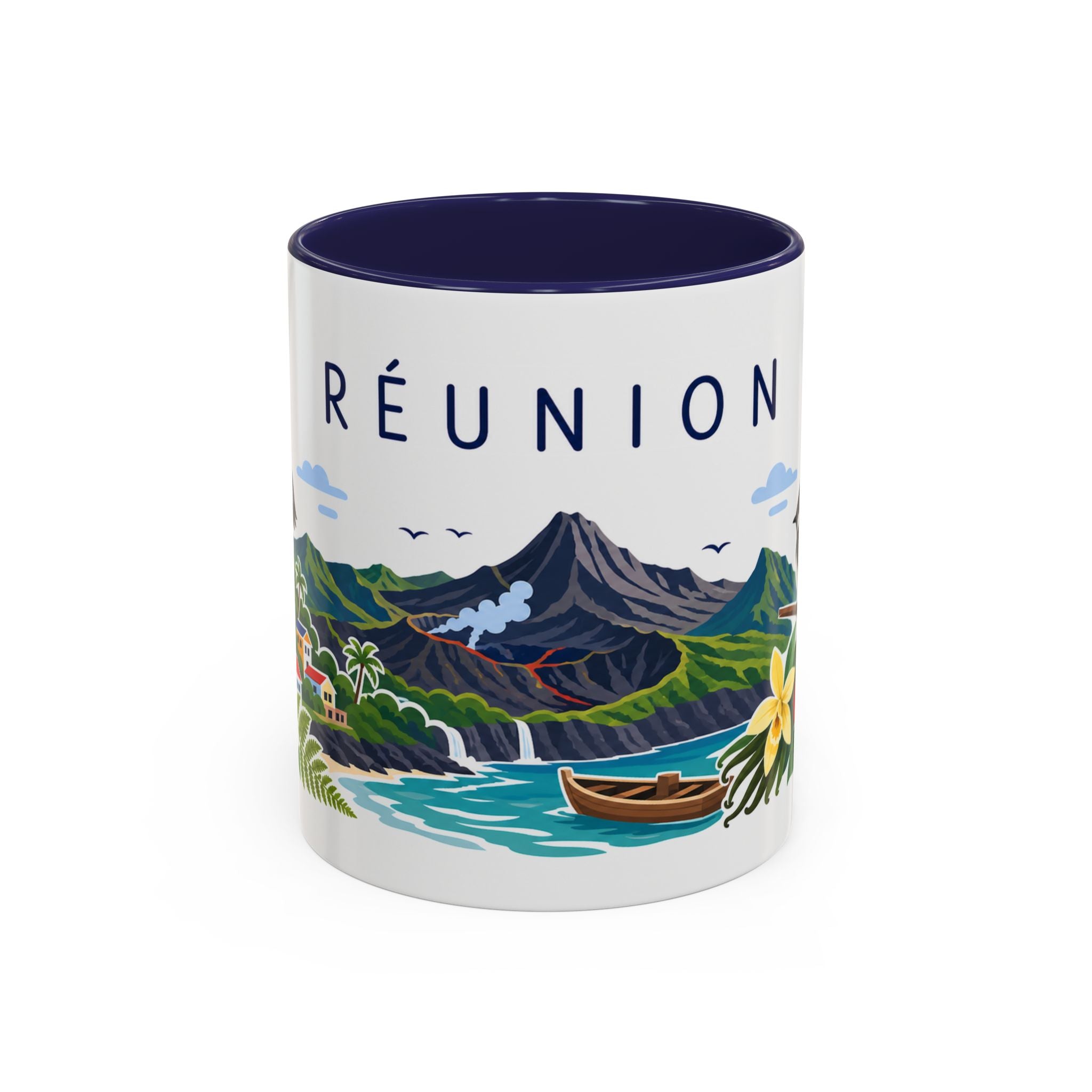 Réunion Coffee Mug | Travel Souvenir Accent Mug | Country Gift Ceramic Cup 11oz 15oz