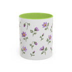 South Dakota Pasque Flower Mug, State Flower Floral Coffee Cup, 11oz Botanical Gift
