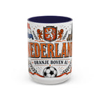 Netherlands Soccer Coffee Mug | World Cup Fan Gift | Accent Color Ceramic 11oz 15oz Match Day Cup