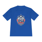 United States Soccer T Shirt, Let's Go USA Fan Tee, Moisture Wicking Sport Shirt