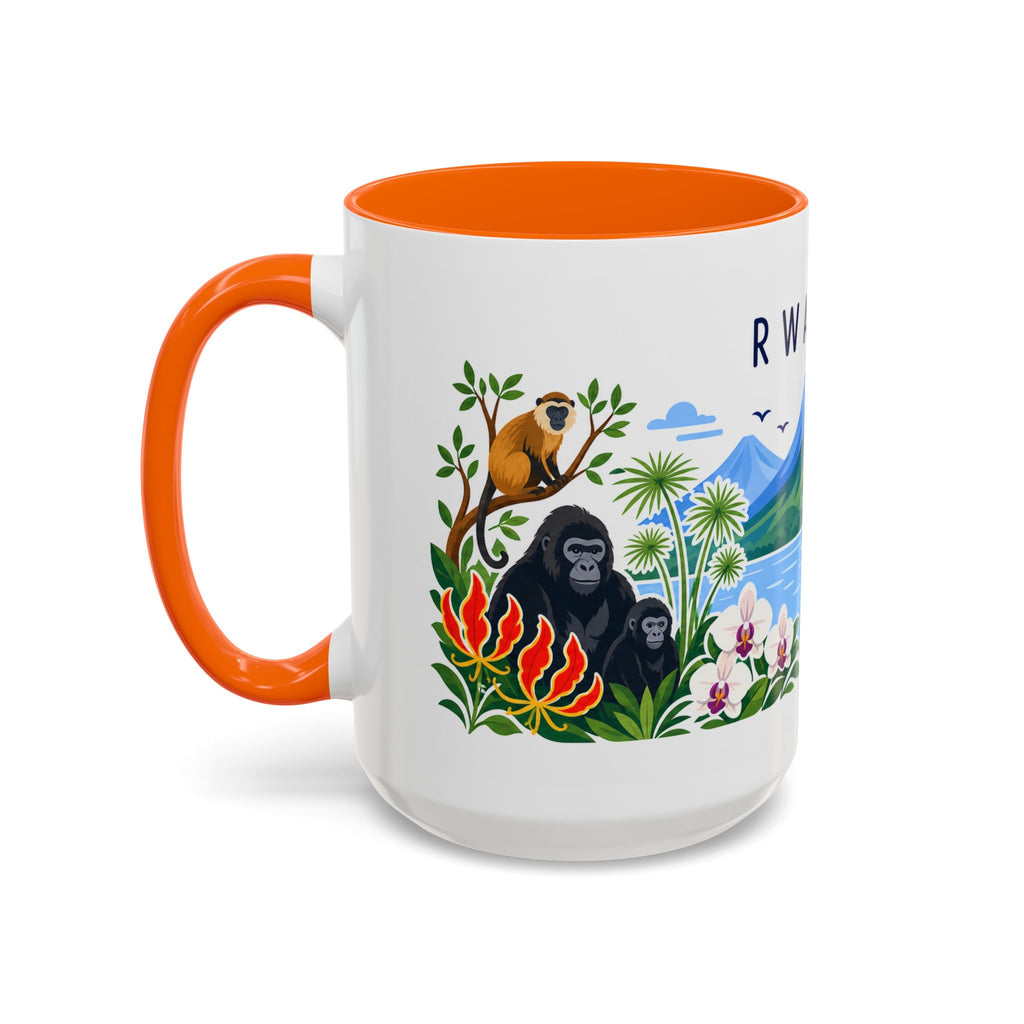Rwanda Coffee Mug | Travel Souvenir Accent Mug | Country Gift Ceramic Cup 11oz 15oz