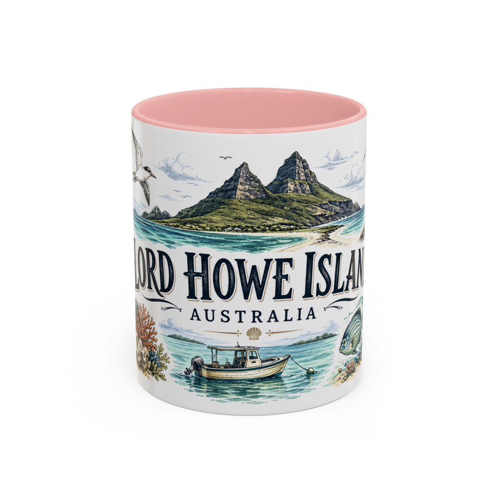 Lord Howe Island Mug, Australia Travel Souvenir, Bucket List Gift, Accent Ceramic Coffee Mug 11oz 15oz