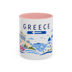 Greece Coffee Mug | Travel Souvenir Accent Mug | Country Gift Ceramic Cup 11oz 15oz