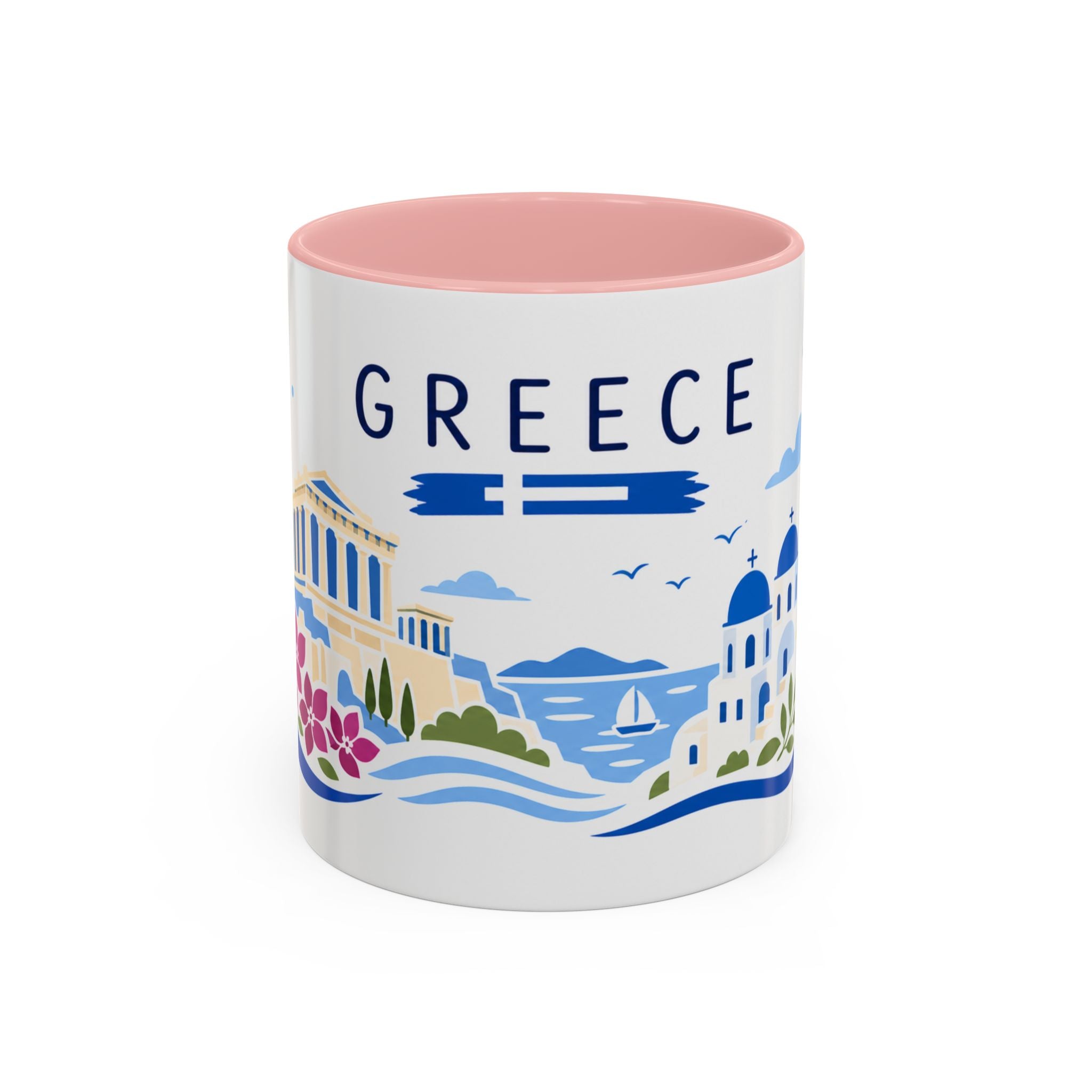 Greece Coffee Mug | Travel Souvenir Accent Mug | Country Gift Ceramic Cup 11oz 15oz