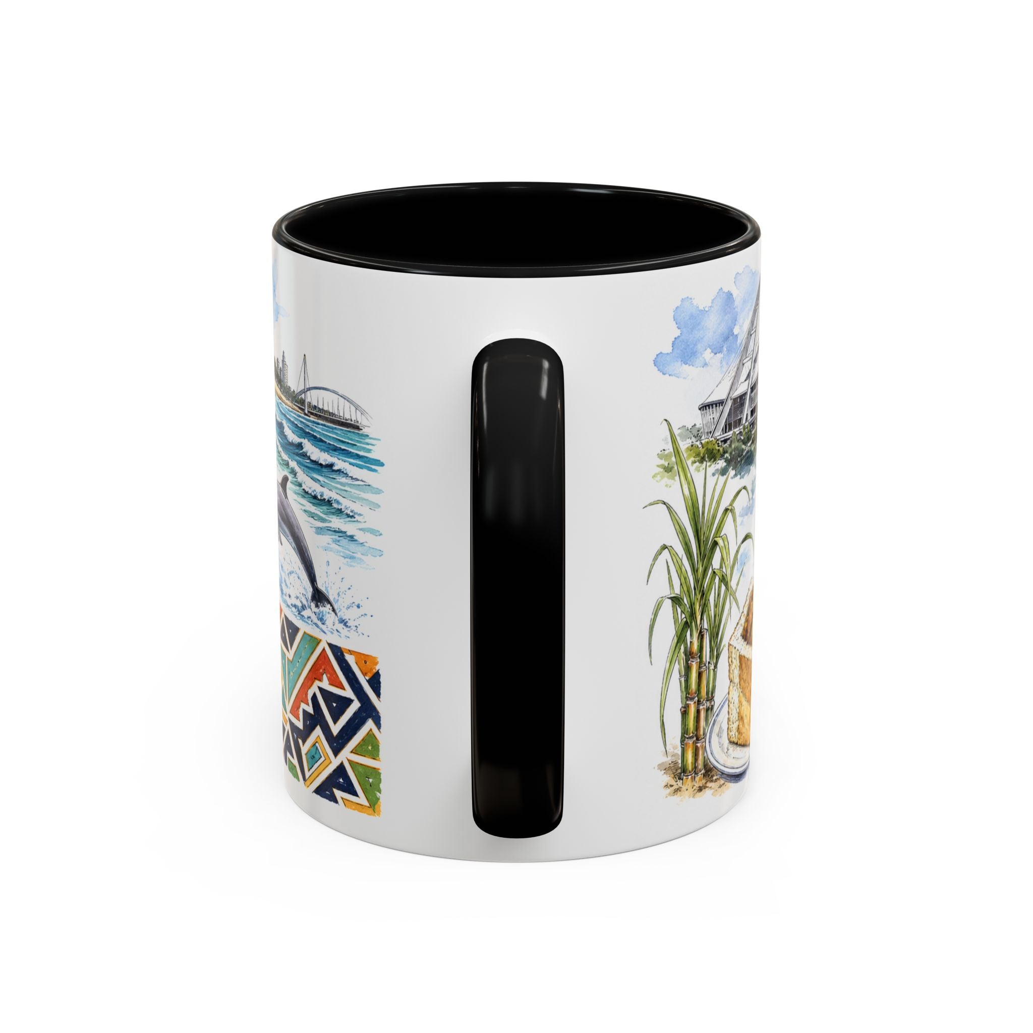 Durban Coffee Mug | South Africa Travel Souvenir | Vintage Illustrated City Gift | 11 oz 15 oz Accent Mug