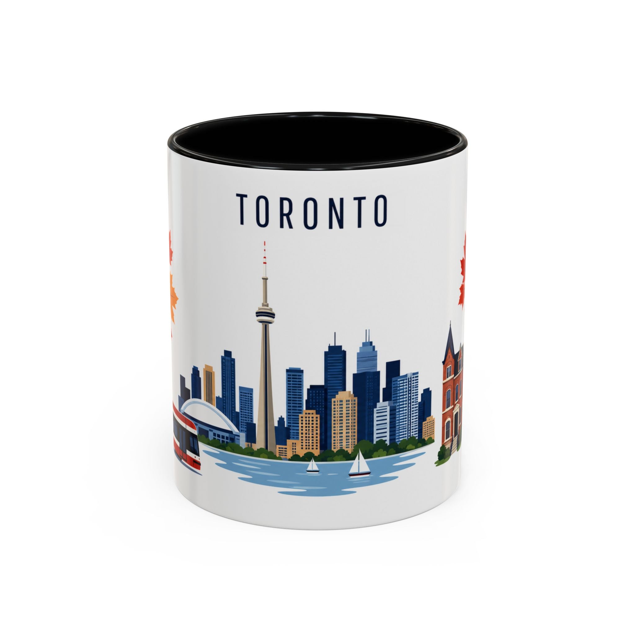 Toronto Coffee Mug | Canada Travel Souvenir | Porcelain Decal City Gift | 11oz 15oz Accent Mug