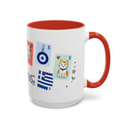 Athens Coffee Mug | Postage Stamp Collage Mug | Travel Souvenir Accent Cup 11oz 15oz