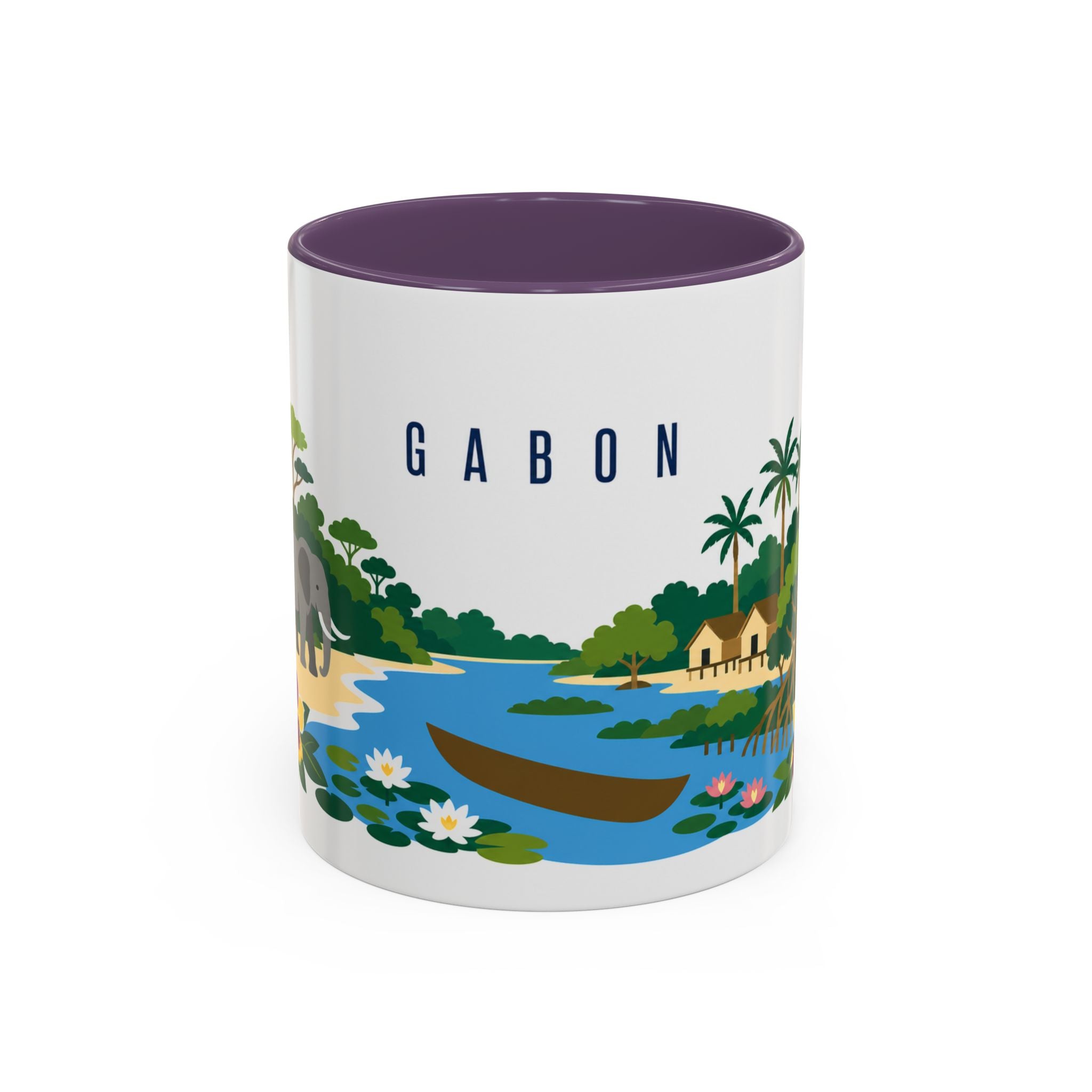 Gabon Coffee Mug | Travel Souvenir Accent Mug | Country Gift Ceramic Cup 11oz 15oz