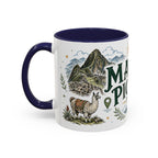 Machu Picchu Coffee Mug | Travel Destination Souvenir Gift | Accent Color Ceramic 11oz 15oz