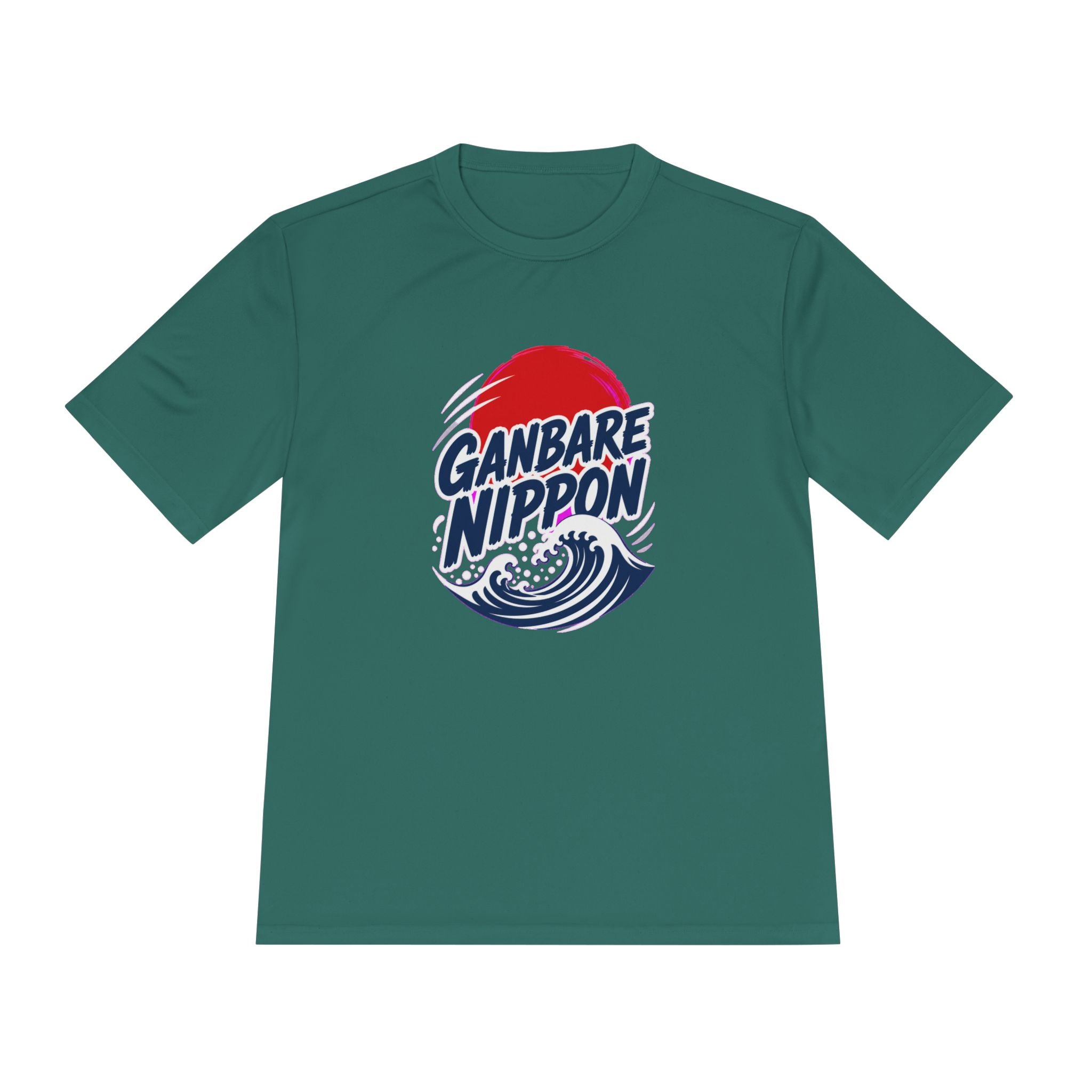 Japan Soccer Fan Shirt, Ganbare Nippon Sport Tee, Moisture Wicking Performance