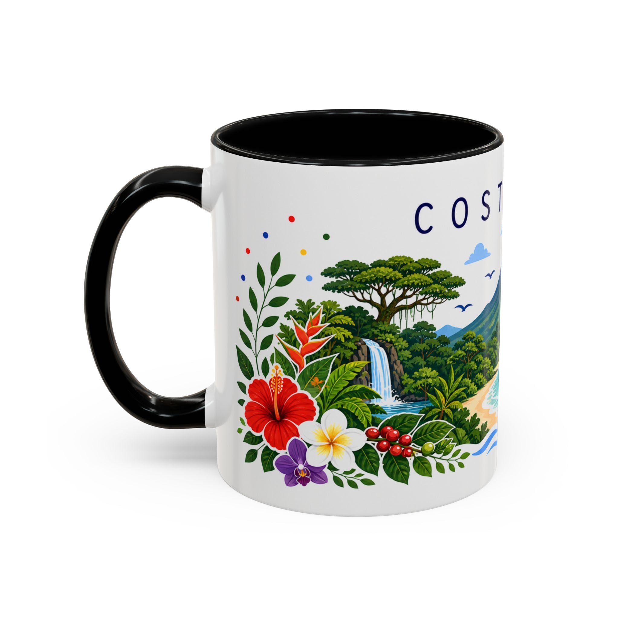 Costa Rica Coffee Mug | Travel Souvenir Accent Mug | Place Gift Ceramic Cup 11oz 15oz