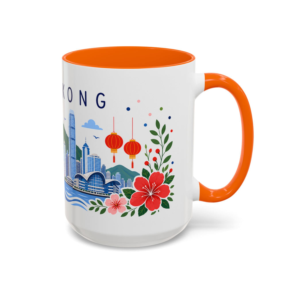 Hong Kong Coffee Mug | Travel Souvenir Accent Mug | Place Gift Ceramic Cup 11oz 15oz