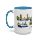 Sacramento Illustrated Travel Mug | City Souvenir Accent Coffee Mug | 11oz 15oz Ceramic Cup