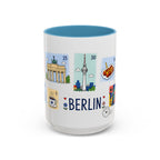 Berlin Coffee Mug | Postage Stamp Collage Mug | Travel Souvenir Accent Cup 11oz 15oz