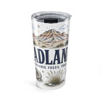 Badlands National Park 20oz Tumbler | South Dakota Prairie Fossil Hiking Gift | Insulated Stainless Steel Travel Cup