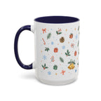 Christmas Candle Mug | Holly Wreath Watercolor Holiday Gift | Accent Cup 11oz 15oz