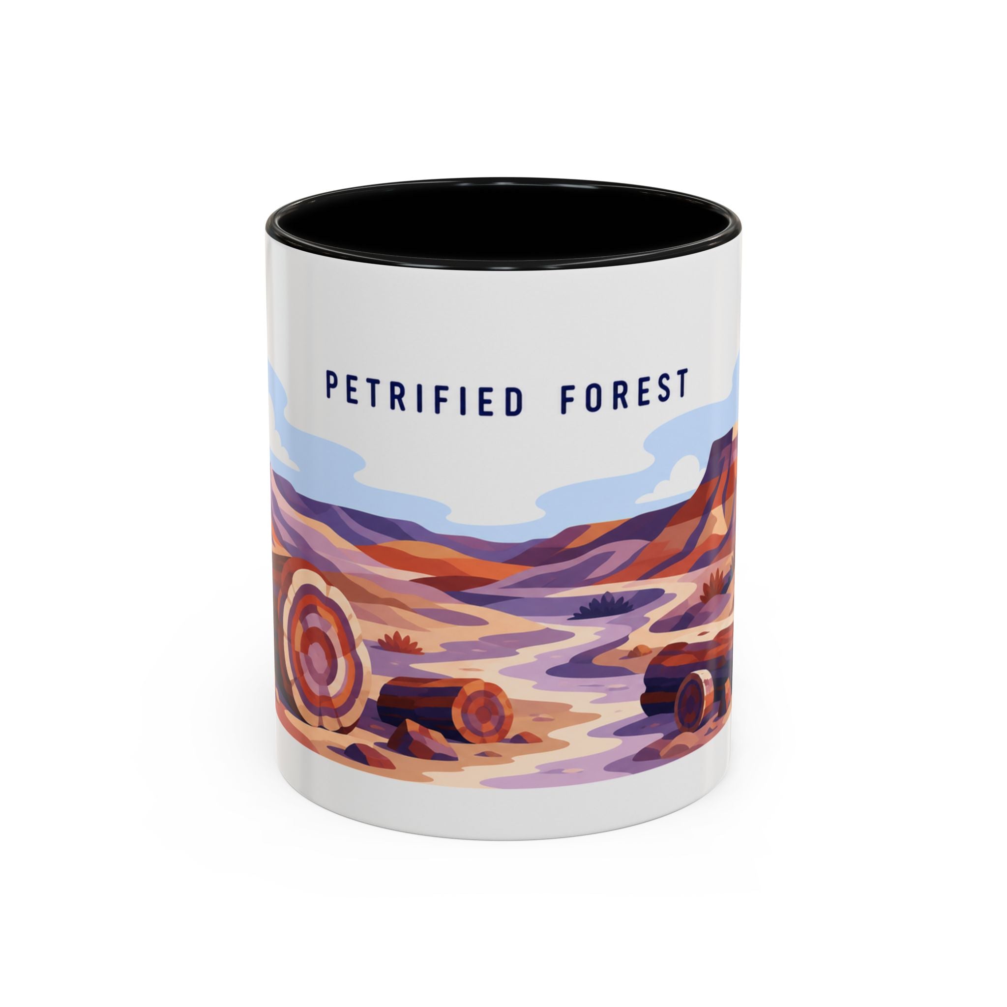 Petrified Forest National Park Coffee Mug | Solid Color Block Park Souvenir | 11oz 15oz Accent Mug