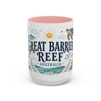 Great Barrier Reef Coffee Mug | Travel Destination Souvenir Gift | Accent Color Ceramic 11oz 15oz
