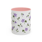 Illinois Violet Mug, State Flower Floral Coffee Cup, 11oz Botanical Gift