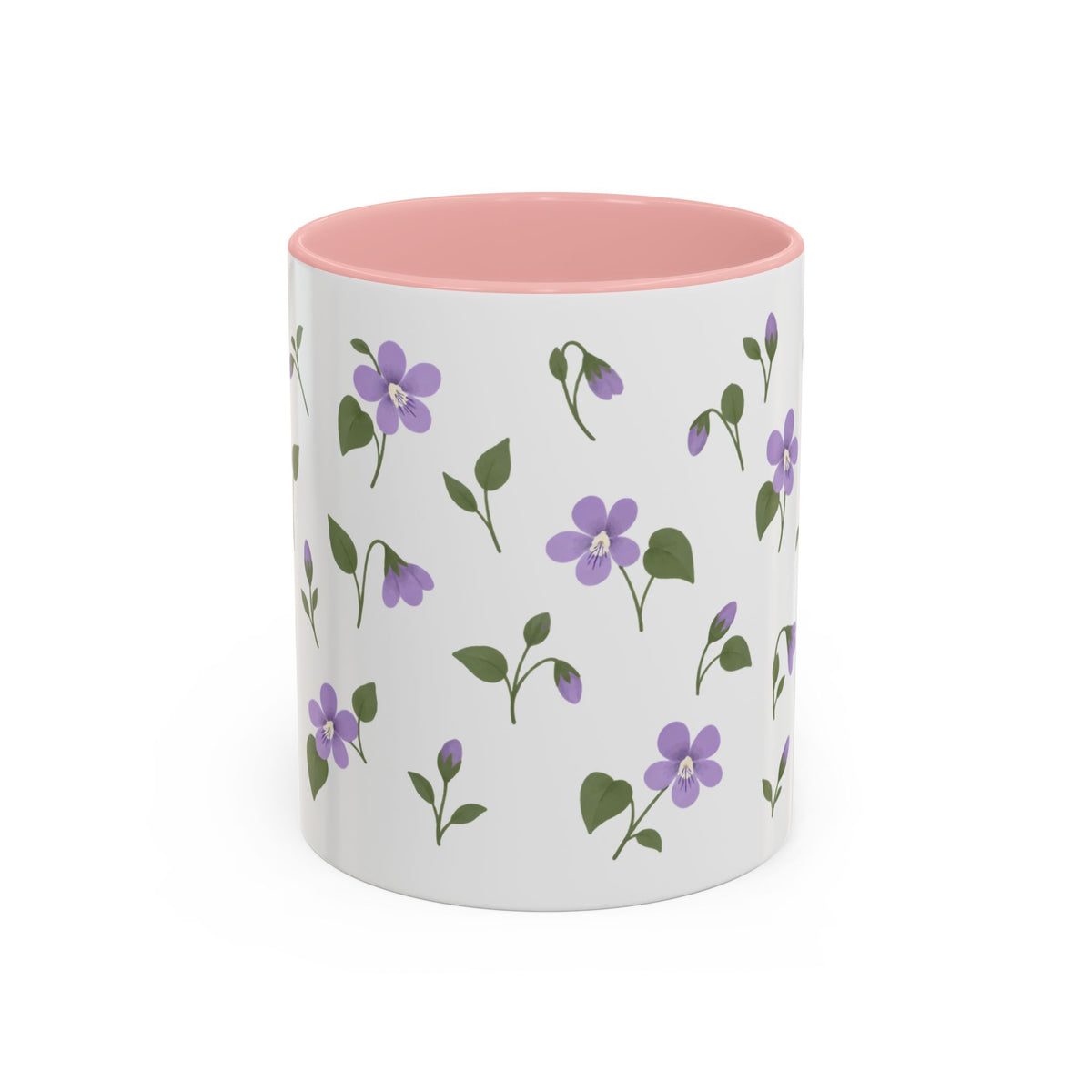 Illinois Violet Mug, State Flower Floral Coffee Cup, 11oz Botanical Gift