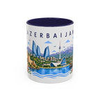 Azerbaijan Coffee Mug | Travel Souvenir Accent Mug | Place Gift Ceramic Cup 11oz 15oz