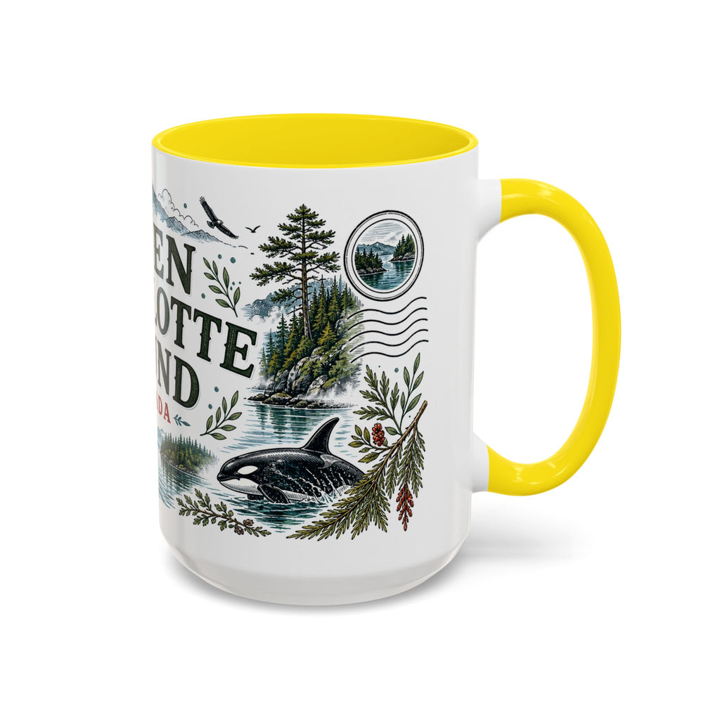 Queen Charlotte Sound Coffee Mug | Travel Destination Souvenir Gift | Accent Color Ceramic 11oz 15oz