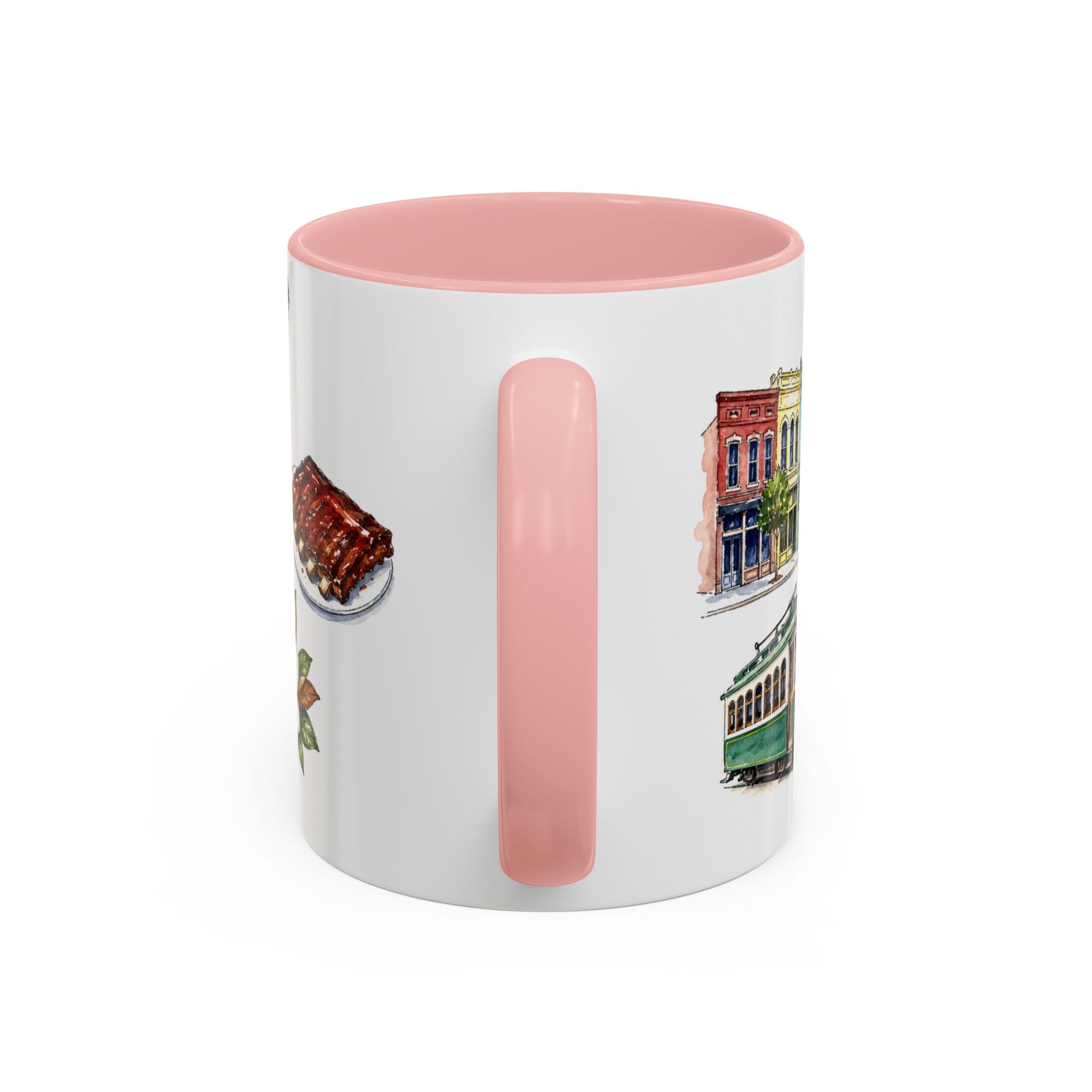 Memphis Illustrated Travel Mug | City Souvenir Accent Coffee Mug | 11oz 15oz Ceramic Cup