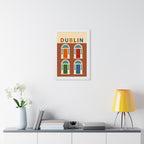 Dublin Georgian Doors Ireland Framed Poster | Vintage Travel Wall Art | Black Walnut White Frame | 16x24 20x30
