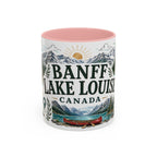 Banff Lake Louise Coffee Mug | Travel Destination Souvenir Gift | Accent Color Ceramic 11oz 15oz