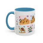 Cairo Coffee Mug | Postage Stamp Collage Mug | Travel Souvenir Accent Cup 11oz 15oz