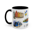 Stockholm Illustrated Travel Mug | City Souvenir Accent Coffee Mug | 11oz 15oz Ceramic Cup