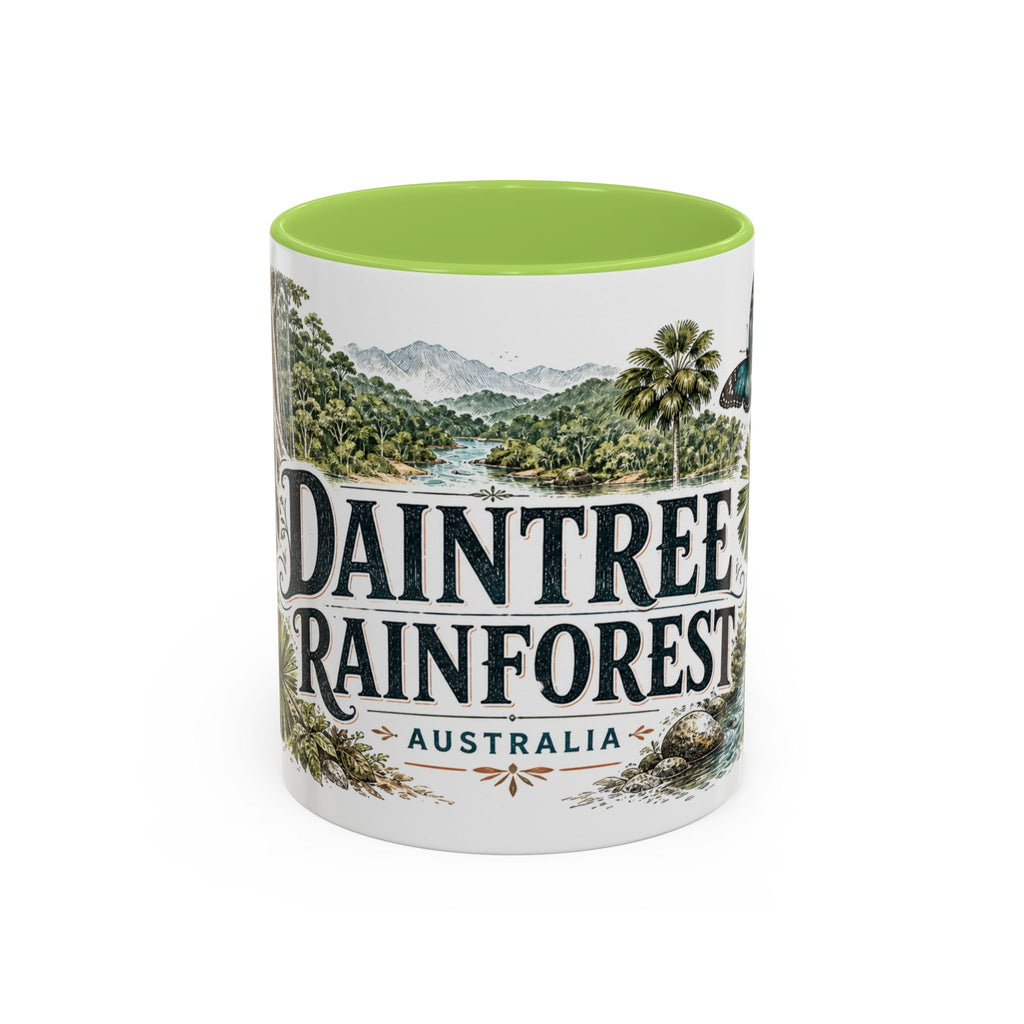Daintree Rainforest Mug, Australia Travel Souvenir, Bucket List Gift, Accent Ceramic Coffee Mug 11oz 15oz
