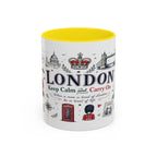 London Coffee Mug | England Souvenir Travel Gift | Accent Color Ceramic 11oz 15oz
