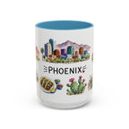 Phoenix Illustrated Travel Mug | City Souvenir Accent Coffee Mug | 11oz 15oz Ceramic Cup