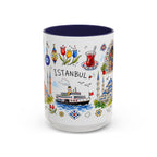 Istanbul Travel Mug | European City Souvenir Accent Coffee Mug | 11oz 15oz Ceramic Cup