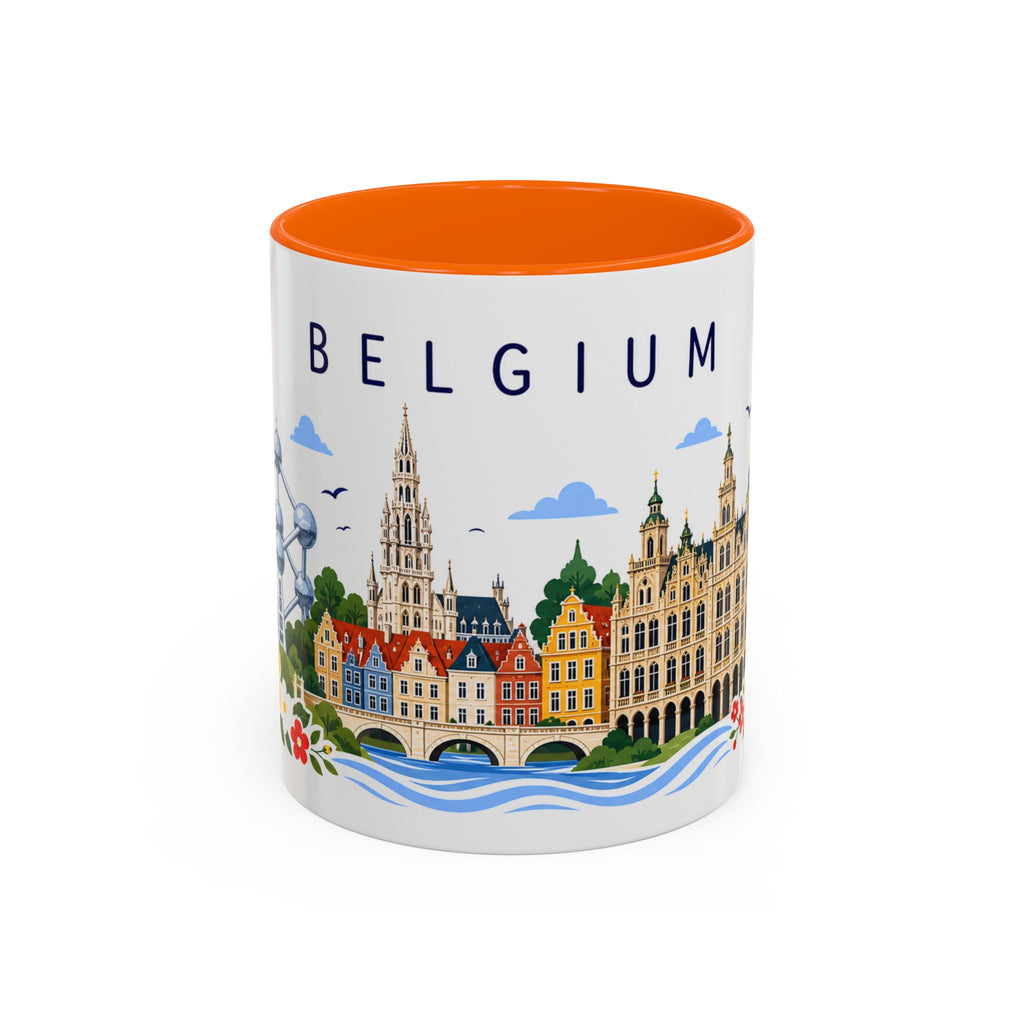 Belgium Coffee Mug | Travel Souvenir Accent Mug | Place Gift Ceramic Cup 11oz 15oz